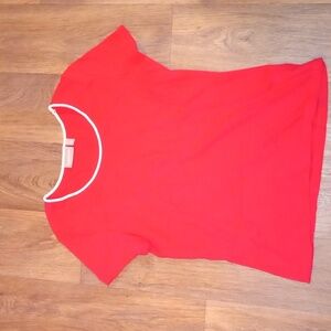 Croft & Barrow Classic T-Shirt Short Sleeve Crew Neck Top Red Large